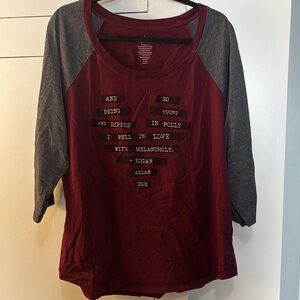 Edgar Allen Poe Quote Baseball Tee